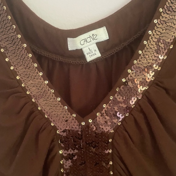 Caché -like new- embellished sleeveless top. Size L - Picture 4 of 6